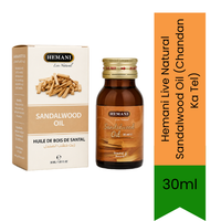 Hemani Live Natural Sandalwood Oil (Chandan Ka Tel) | 30ml - Skin Care(For External Use Only)