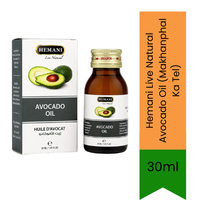 Hemani Live Natural Avocado Oil (Makhanphal Ka Tel) | 30ml - Hair & Skin Care (For External Use Only)