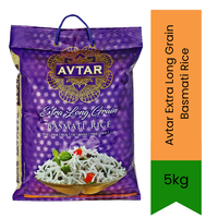 Avtar Extra Long Grain Basmati Rice 5kg | Premium Aged Rice | Long Fluffy Non-Sticky Grains | Perfect for Pilaf & Creamy Risotto | South Africa | India Bazaar