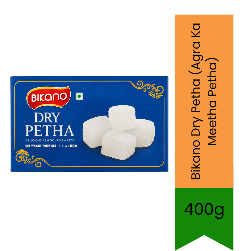 Bikano Dry Petha (Agra Ka Meetha Petha) | 400g - Traditional Ash Gourd Candied Sweet | Authentic North Indian Crystallized Dessert Treat | South Africa | India Bazaar