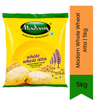 Madam Whole Wheat Atta (Gehun Ka Atta) - Premium Stone-Ground Wholemeal Flour for Soft Rotis, Parathas & Chapattis, High Fiber Daily Diet Essential | South Africa | India Bazaar