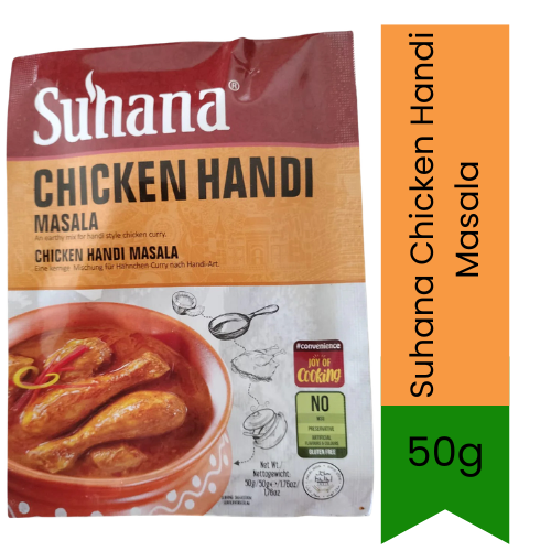 Suhana Chicken Handi Masala | 50g - Authentic Spice Blend for Chicken Handi Curry, Rich Aroma & Restaurant Style Taste | South Africa | India Bazaar