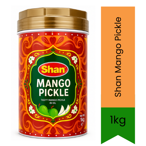 Shan Mango Pickle (Aam Ka Achar Mega Pack) | 1kg - Traditional Tangy & Spicy Green Mango Slices Cured in Oil, Classic Indian Meal Side Condiment | South Africa | India Bazaar