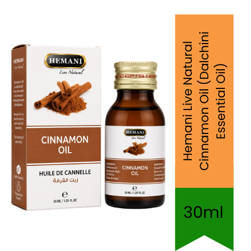 Hemani Live Natural Cinnamon Oil (Dalchini Essential Oil) | 30ml - Skin Care(For External Use Only)