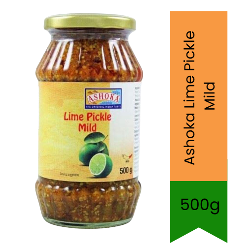 Ashoka Lime Pickle Mild (Khatu Nimboo Nu Athanu) | 500g - Low-Heat Zesty Gentle Citrus Wedges, Perfect Comfort Side for Gujarati Theplas & Khichdi | South Africa | India Bazaar