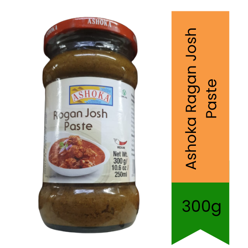 Ashoka Rogan Josh Paste | 300g - Authentic Kashmiri Curry Paste for Lamb & Meat Dishes, Rich Aroma & Easy Cooking | South Africa | India Bazaar