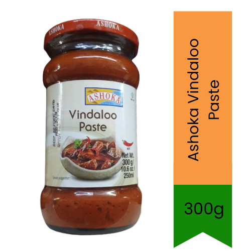 Ashoka Vindaloo Paste | 300g - Ready-to-Cook Curry Paste for Goan Vindaloo, Rich Spices & Authentic Restaurant Style Flavor | South Africa | India Bazaar
