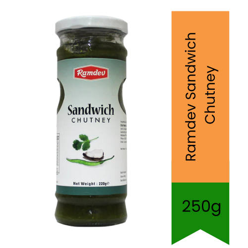 Ramdev Sandwich Chutney | 250g - Fresh Herb Spread for Sandwiches, Wraps & Toasts, Adds Zesty Flavor & Convenience | South Africa | India Bazaar