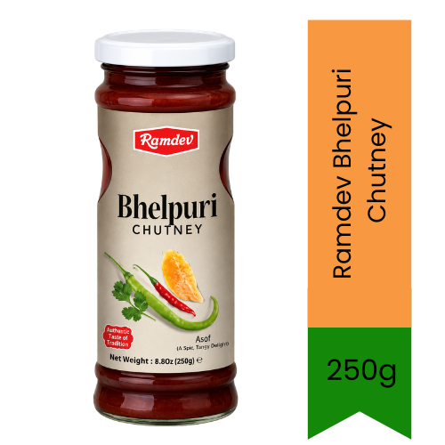 Ramdev Bhelpuri Chutney | 250g - Tangy Chaat Chutney for Bhel Puri, Sev Puri & Street Food Recipes, Authentic Taste | South Africa | India Bazaar
