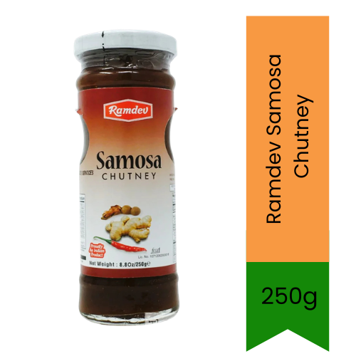 Ramdev Samosa Chutney | 250g - Sweet & Tangy Chutney for Samosas, Pakoras & Snacks, Enhances Flavor Instantly | South Africa | India Bazaar