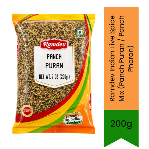Ramdev Indian Five Spice Mix (Panch Puran / Panch Phoron) | 200g - Whole Aromatic Seed Blend for Traditional Bengali & Eastern Indian Curries | Infuses Authentic Flavour & Tempering Tadka into Dals & Vegetable Dishes | South Africa | India Bazaar