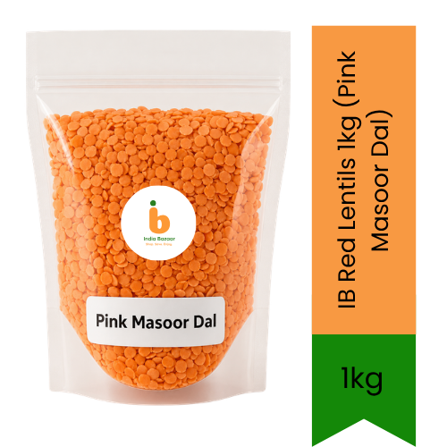 IB Red Lentils 1kg (Pink Masoor Dal) | Best Value, High Protein & Fast Cooking | Perfect for Soups, Curries & Meals | South Africa | India Bazaar