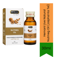 Hemani Live Natural Nutmeg Oil (Jaiphal Ka Tel) | 30ml - For External Use Only
