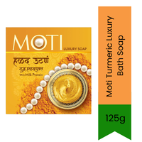 Moti Turmeric Luxury Bath Soap (Ubtan Haldi Bathing Bar) | 150g - Traditional Festive Wedding Ritual Soap for Radiant Skin Complexion & Deep Cleansing | South Africa | India Bazaar