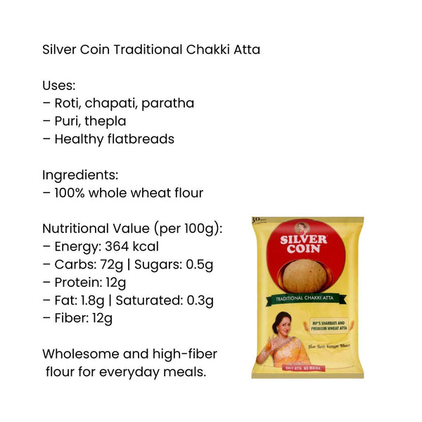Silver Coin Traditional Chakki Atta |BB:09.JAN.2026