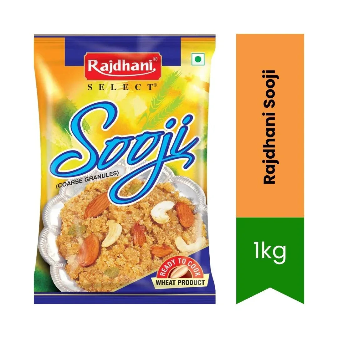 Rajdhani Sooji 1kg (Semolina / Rava) | Best Value, Smooth Texture & Versatile | Perfect for Baking, Breakfast & Cooking | South Africa | India Bazaar