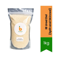IB Split Skinned White Lentils (Urad Dal Split) | 1kg - Quick-Cooking Creamy Gram for Daily Creamy Dal Tadka, Soups & Savoury Vada Batters | South Africa | India Bazaar
