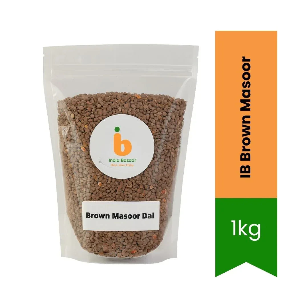 IB Whole Brown Lentils | 1kg - (Brown Masoor / Sabut Masoor) | Budget Friendly, High Protein & Hearty | Perfect for Soups, Curries & Meals | South Africa | India Bazaar