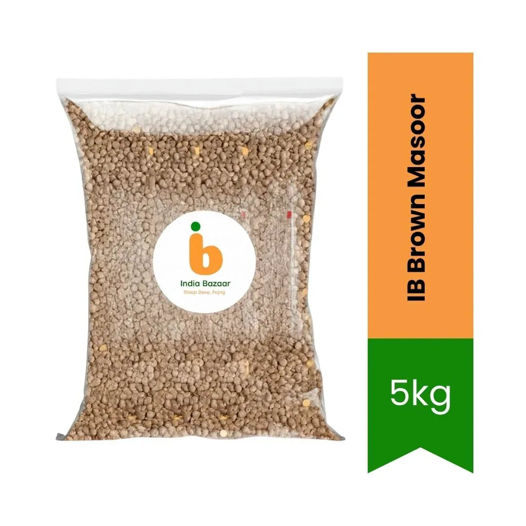 IB Brown Lentils / Brown Masoor Dal | 5kg - Bulk Saver, High Protein & Long Lasting | Perfect for Soups, Stews & Meals | South Africa | India Bazaar