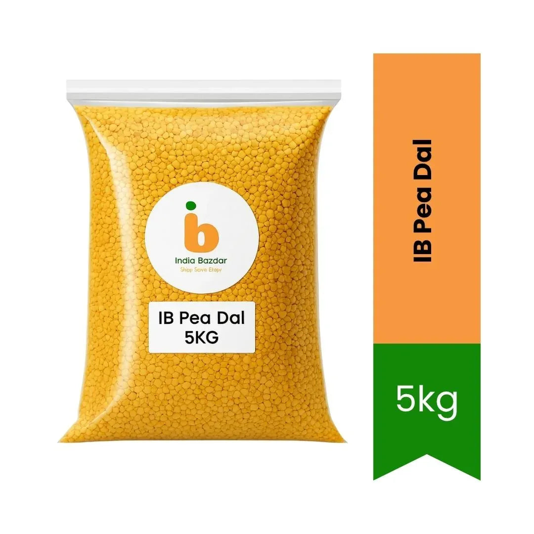 IB Split Pea Dal (Yellow Matar Dal Bulk Pack) | 5kg - Family Value Pack for Comforting Dals, Soups & Curries, Protein-Rich Staples | South Africa | India Bazaar