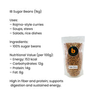 IB Red Speckled Sugar Beans (Chitra Rajma / Speckled Boontjies) | 1kg - Budget-Friendly Plump Legumes for Hearty Stews, Durban Curries & Samp Bowls | South Africa | India Bazaar
