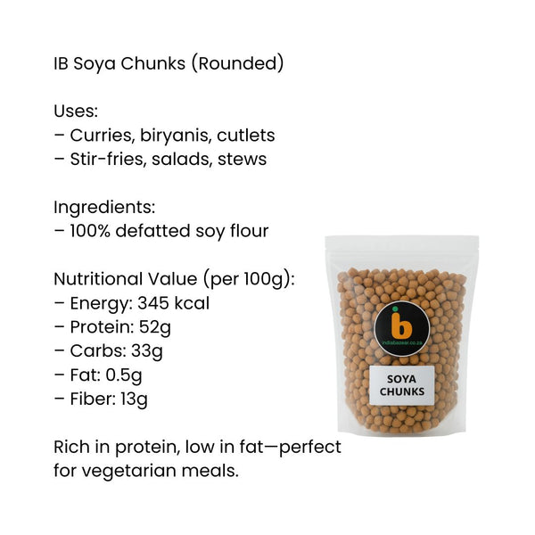 IB Soya Chunks Rounded 500g – Plant-Based Protein Boontjies