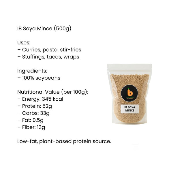 IB Soya Mince 500g – Plant-Based Protein Boontjies (Soya Mince)