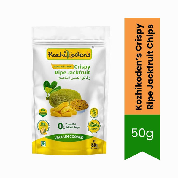 Kozhikoden’s Crispy Ripe Jackfruit Chips 50g – Sweet & Crunchy Kerala Snack | Lekker Padkos Treat|BB: