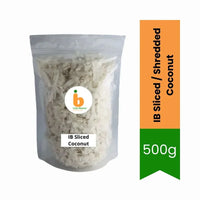 IB Shredded Sliced Coconut (Kopra Chini / Chinri) | 200g - Dried Desiccated Grated Coconut for South Indian Cooking, Baking & Halwa Garnishes | South Africa | India Bazaar