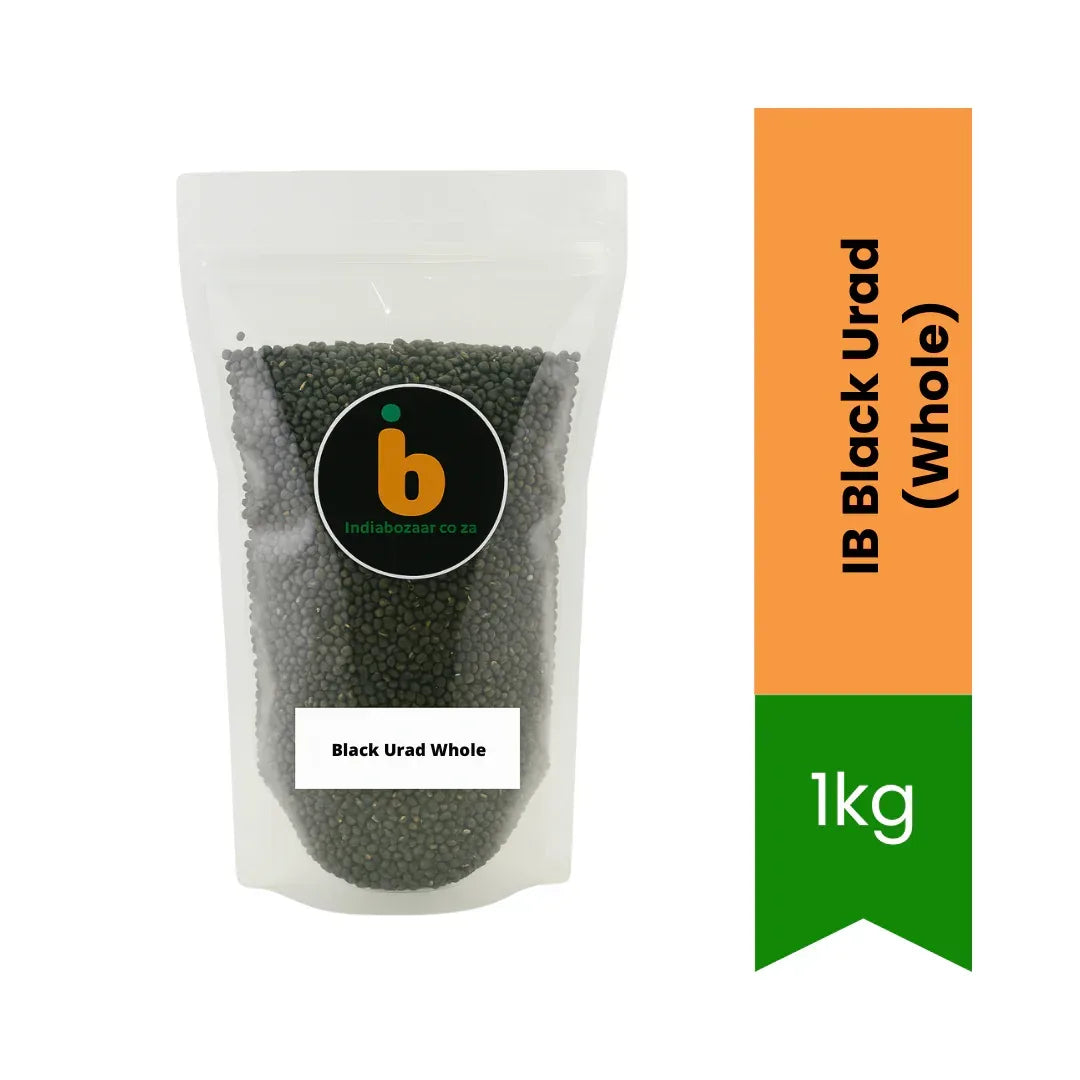 IB Whole Black Lentils 1kg (Black Urad / Sabut Urad / Black Gram) | Smart Buy, High Protein & Rich Flavour | Perfect for Soups, Curries & Meals | South Africa | India Bazaar