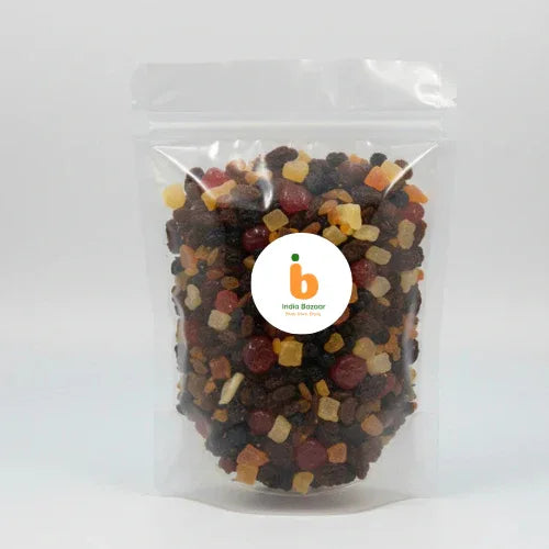 IB Fruit Munch Sweet & Chewy Mixed Fruit Candy (Fruity Toffee Pieces) | 500g - Colorful Fruit Flavored Soft Candies for Kids Birthday Parties, Loot Bags & Family Sharing | South Africa | India Bazaar