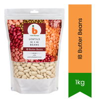 IB Butter Beans (White Lima Beans) - Premium Pure Creamy Nutrient-Rich Legumes for Soups, Stews & Curries | Delivers High Fiber & Rich Delicate Flavor | South Africa | India Bazaar