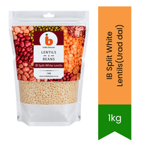 IB Split White Lentils (Split Skinned Urad Dal / Adad Dal) - Quick-Cooking Creamy Gram for Daily Creamy Dal Tadka, Soups & Savoury Vada Batters | South Africa | India Bazaar