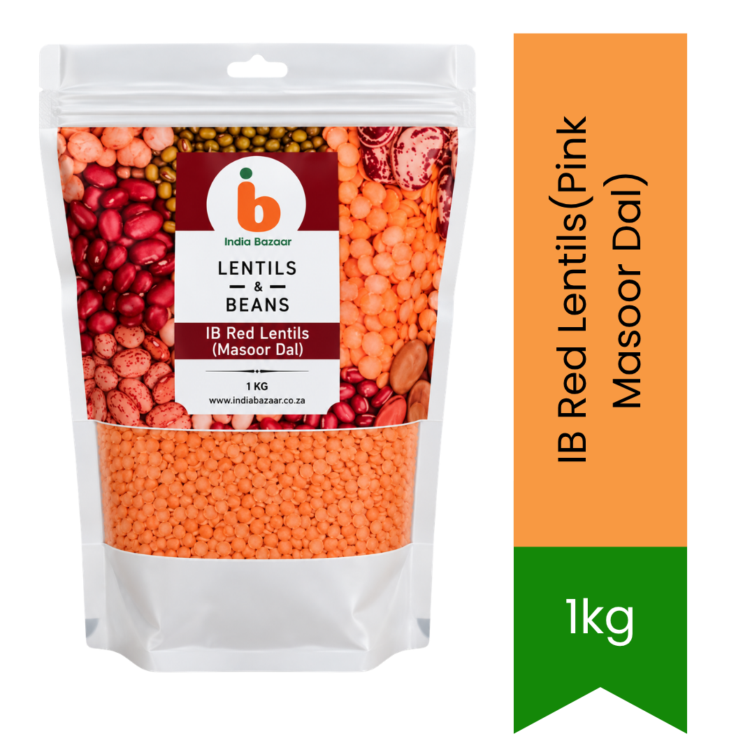 IB Red Lentils (Pink Masoor Dal) - Best Value, High Protein & Fast Cooking | Perfect for Soups, Curries & Meals | South Africa | India Bazaar