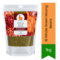 IB Whole Green Mung Beans (Akha Moong) - Unpolished High-Protein Dry Legumes, Perfect for Healthy Sprouts, Vegan Salads & Comfort Curries | South Africa | India Bazaar