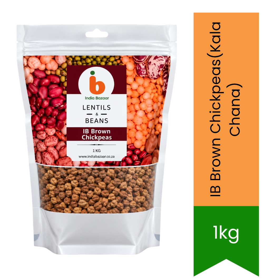 IB Brown Chickpeas (Kala Chana) - Premium Whole Pulses & Pantry Staple | High Protein Source, Earthy Flavor & Wholesome Cooking | South Africa | India Bazaar