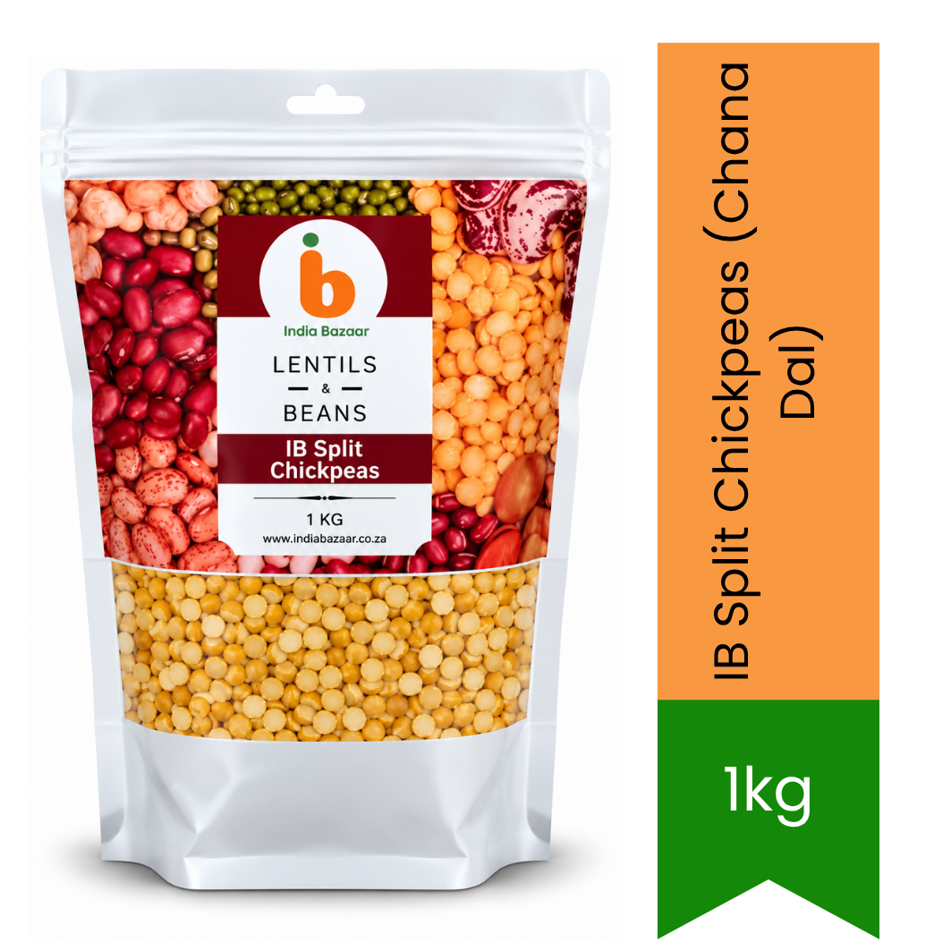 IB Split Chickpeas (Chana Dal) - Essential Indian Staple for Thick Tadka Dal, Soups & Curries, Protein-Rich Healthy Cooking | South Africa | India Bazaar