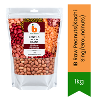 IB Raw Peanuts (Kachi Sing / Groundnuts) - Premium Whole Unroasted Red Skin Kernels for Boiling, Frying Farsans & Making Peanut Chikki Sweets | South Africa | India Bazaar