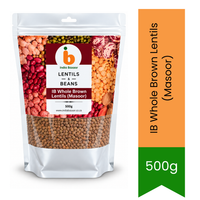IB Whole Brown Lentils (Sabut Masoor) - Premium Pulses & Pantry Staple | Rich Protein Source, Earthy Flavor & Wholesome Cooking | South Africa | India Bazaar