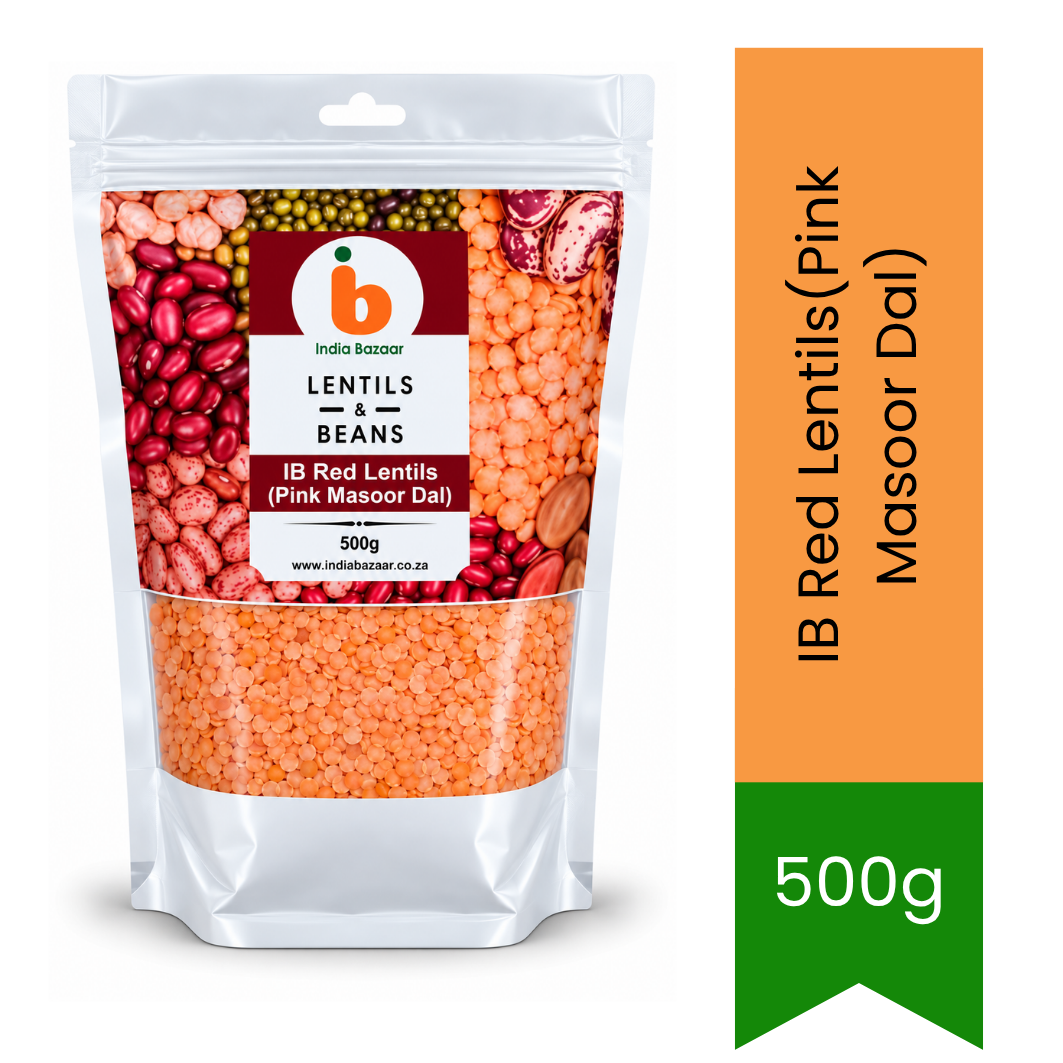 IB Red Lentils (Pink Masoor Dal) - Best Value, High Protein & Fast Cooking | Perfect for Soups, Curries & Meals | South Africa | India Bazaar