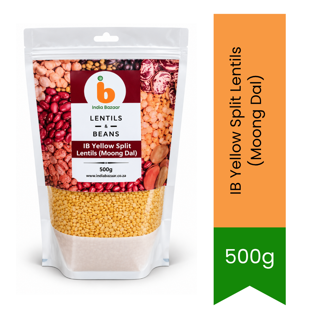 IB Yellow Split Lentils (Moong Dal) -  Best Value, High Protein & Fast Cooking | Perfect for Soups, Curries & Meals | South Africa | India Bazaar
