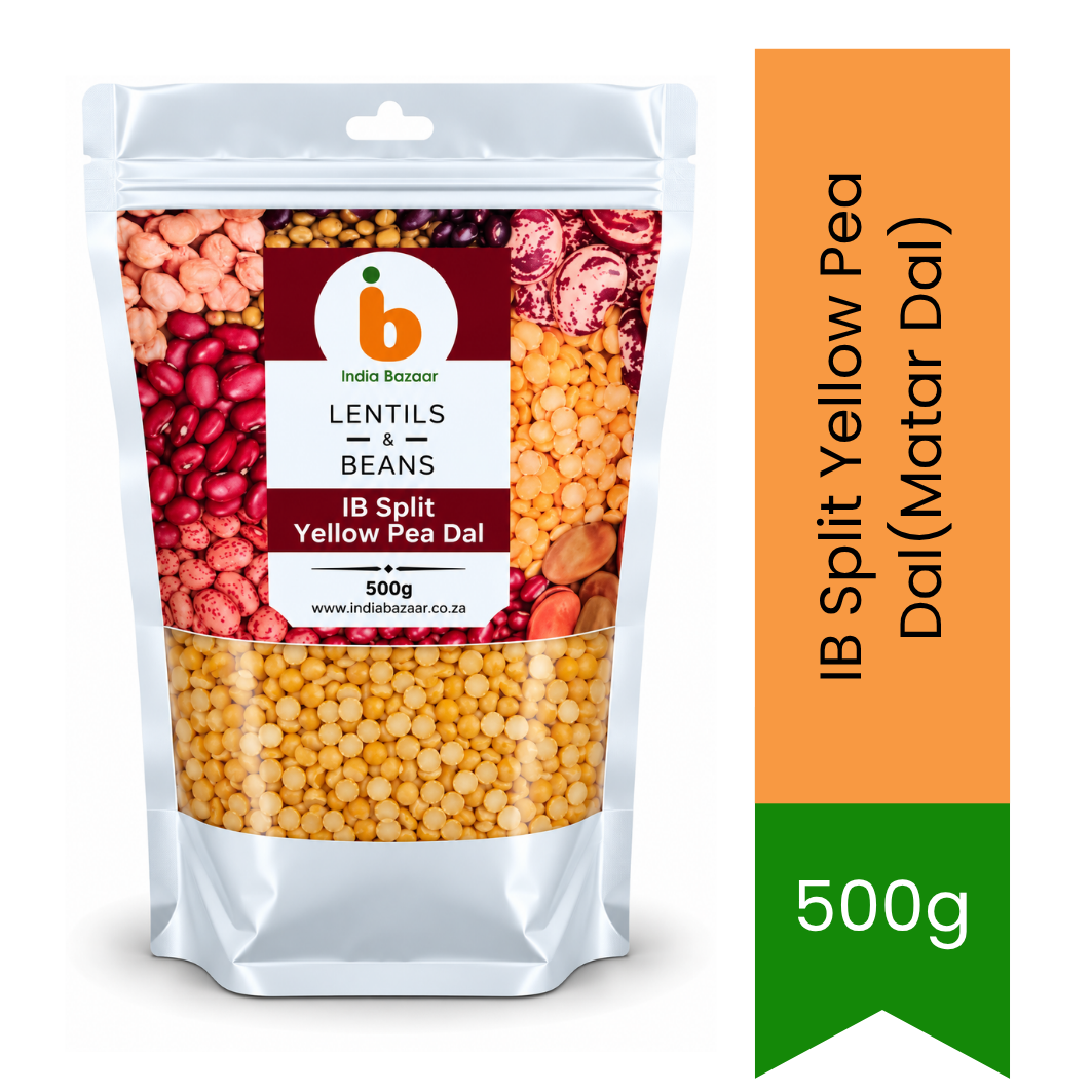 IB Split Yellow Pea Dal (Matar Dal) - Budget Saver, High Protein & Thick Texture | Perfect for Soups, Curries & Meals | South Africa | India Bazaar