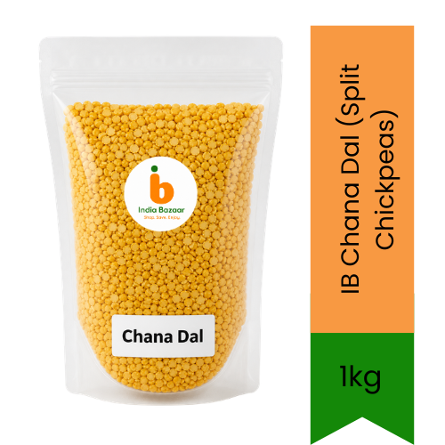 IB Chana Dal (Split Chickpeas) | 1kg - Essential Indian Staple for Thick Tadka Dal, Soups & Curries, Protein-Rich Healthy Cooking | South Africa | India Bazaar