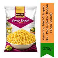 Kemchho Fried Chickpea Flour Pearls (Salted Boondi / Khari Boondi) | 270g - Crispy Gram Flour Drops For Making Refreshing Curd Raita & Traditional Indian Chaat | Adds Perfect Crunchy Texture To Daily Meals & Snacks | South Africa | India Bazaar