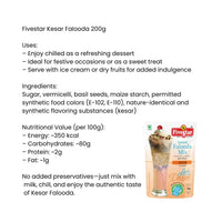 Fivestar Kesar Falooda Instant Mix (Saffron Dessert Drink) | 200g - Sweet Creamy Mix with Sabja Seeds & Vermicelli, Rich Festive Treats | South Africa | India Bazaar