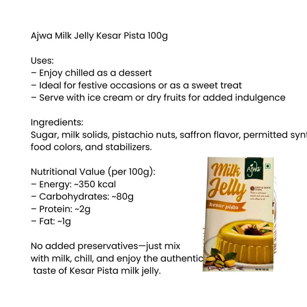 Ajwa Milk Jelly Kesar Pista |BB:JAN.2026