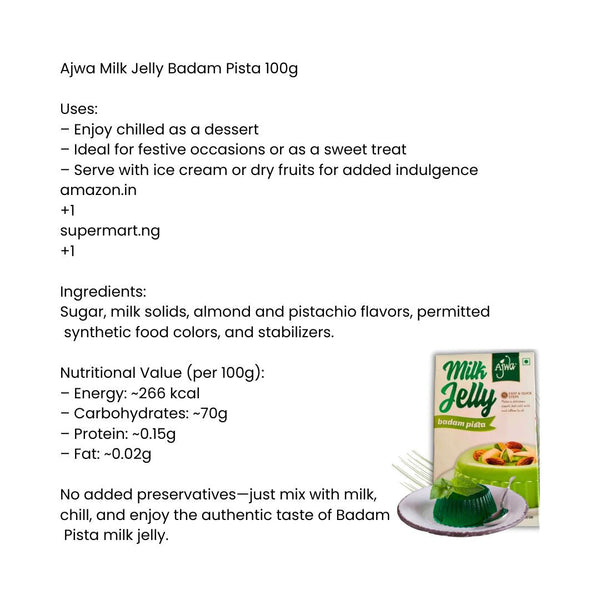 Ajwa Milk Jelly Badam Pista|BB:JAN.2026