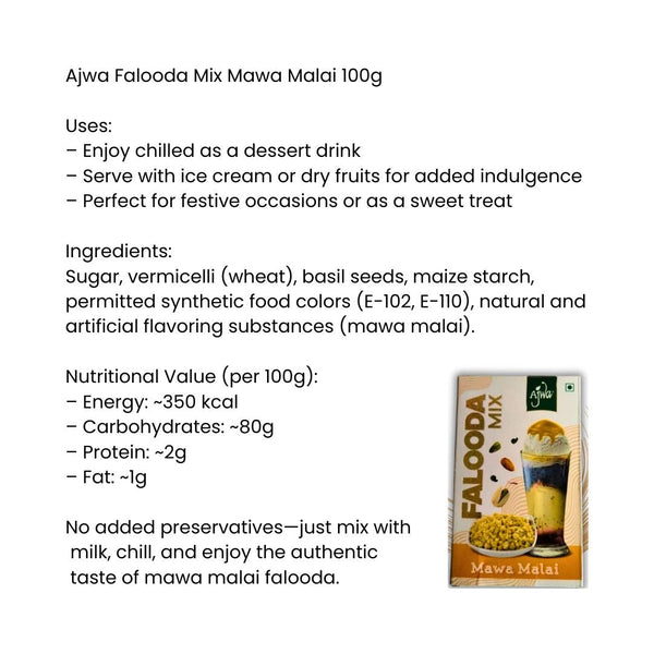 Ajwa Falooda Mix Mawa Malai|BB:JAN.2026