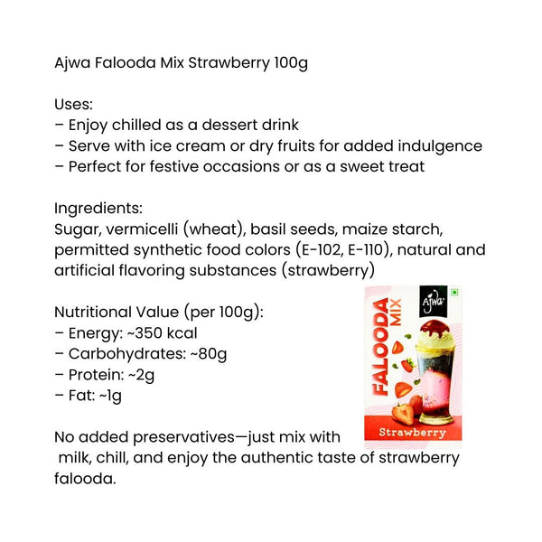 Ajwa Falooda Mix Strawberry |BB:JAN.2026