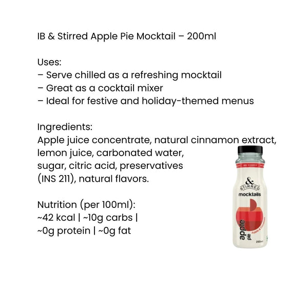 & Stirred Apple Pie Mocktail|BB:11.JUN.2026